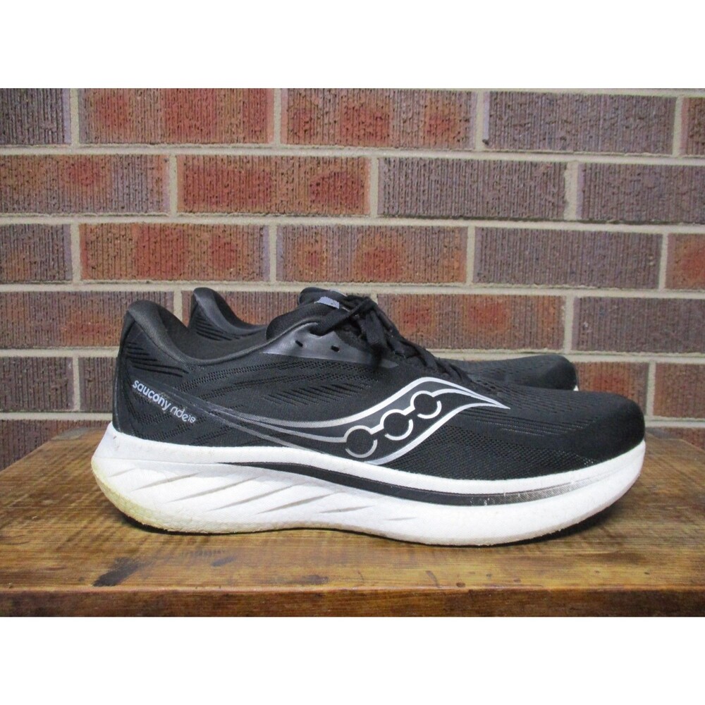 Saucony Mens Ride 18 Black S21000-100 Athletic Running Shoes Sneakers Size 14